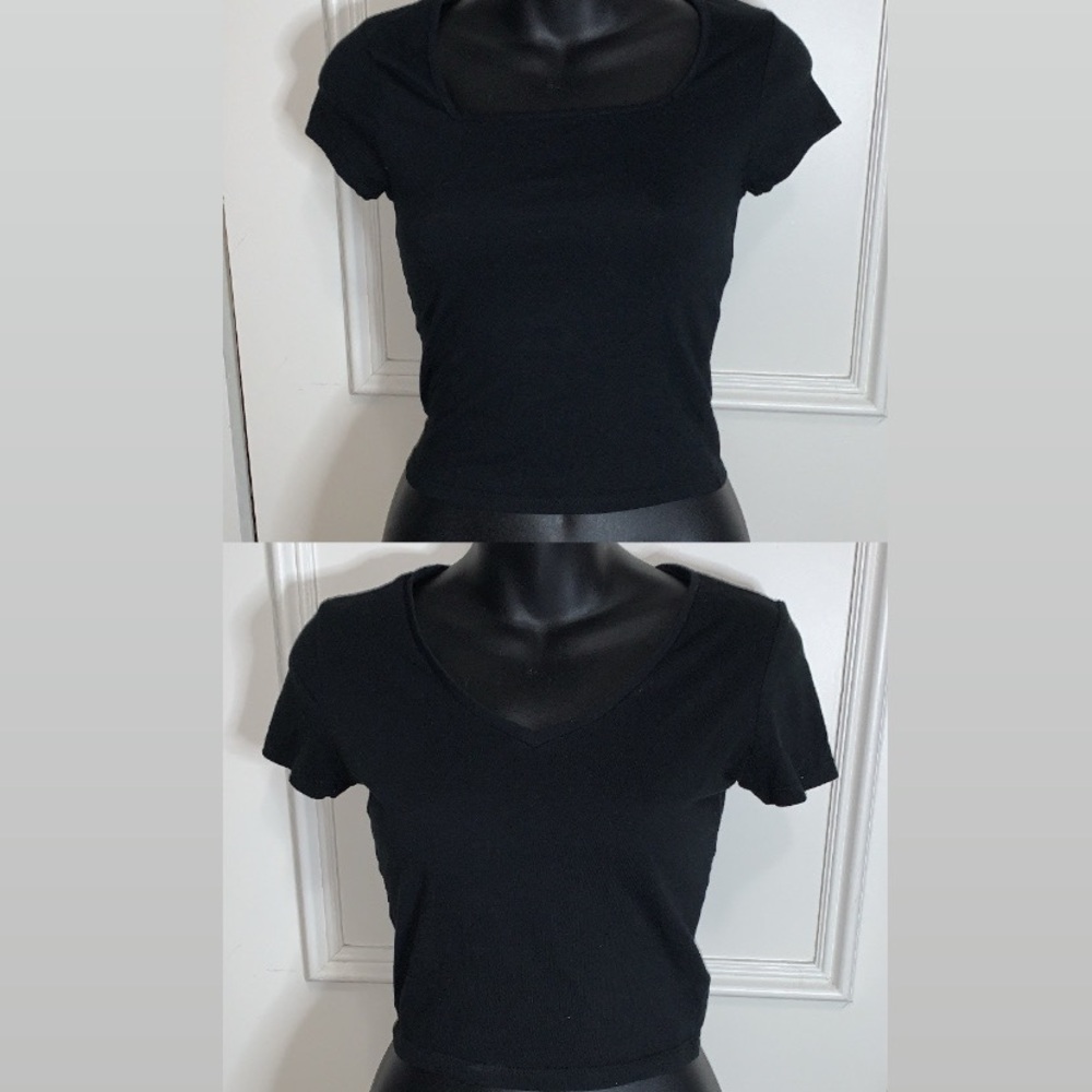 Wild Fable Black (2) Crop Tops Size XS Preloved